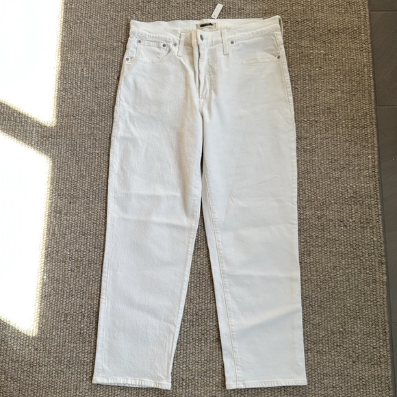 Madewell The Mid-Rise Perfect Vintage Straight Jean in Tile White NWT - Picture 7 of 13